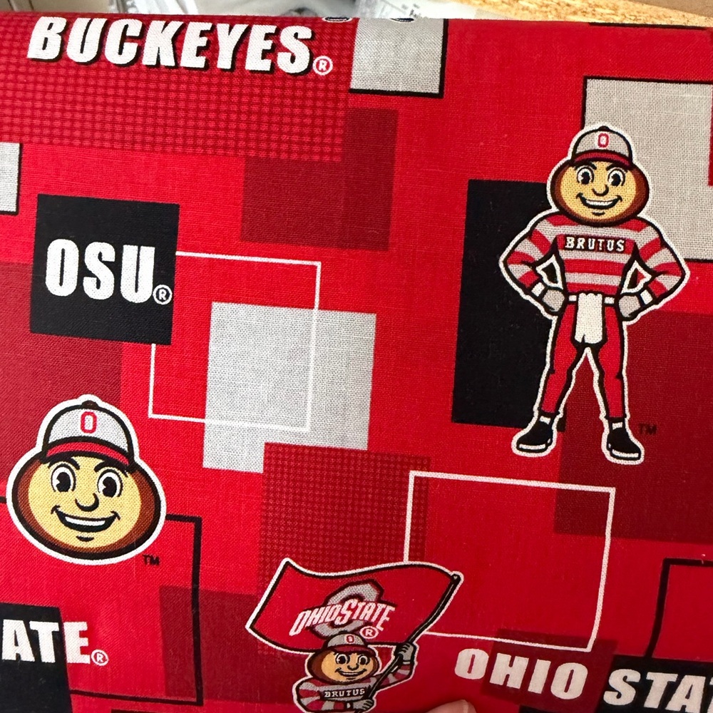 Hand Crafted Zipper Pouch College Football Fabric Choose One  11” x 8” - Picture 3 of 10